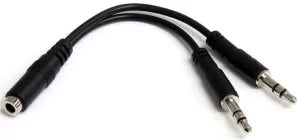 Adaptateur Startech jack 3,5 mm 4 broches F vers 2 x Jack 3,5 mm 3 broches M