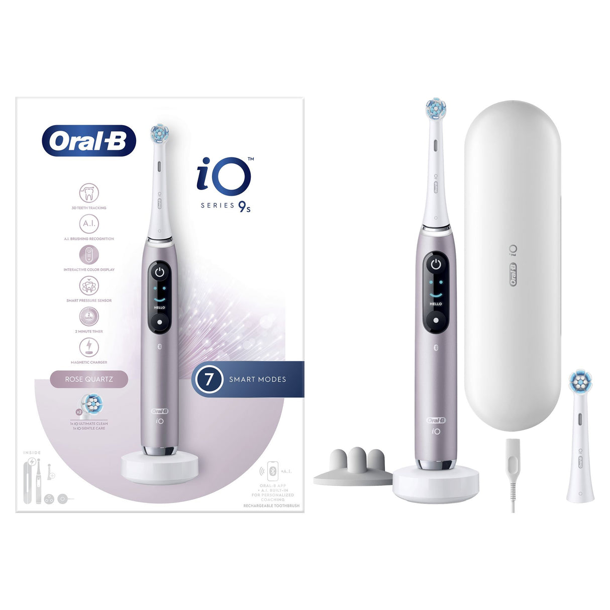 Brosses a dents - ORAL-B - iO9s Series - Rose Quartz (+1 refills) - Electrique