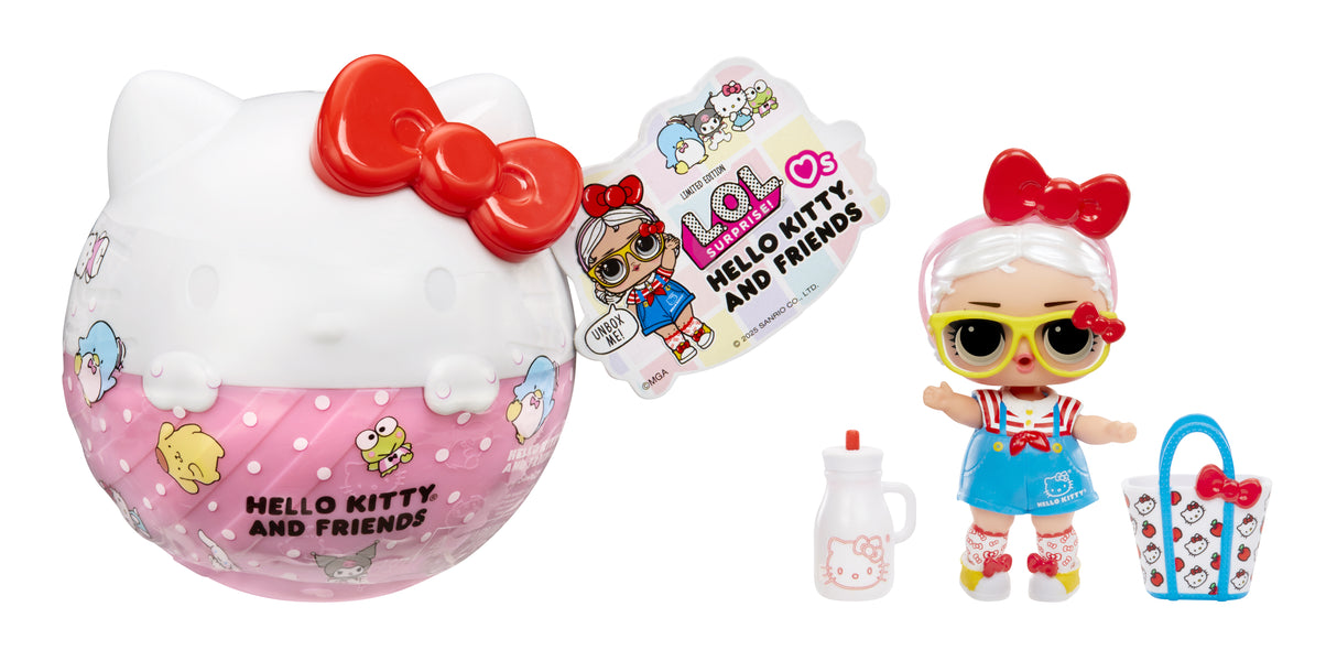 L.O.L. Surprise! - Loves Hello Kitty and Friends - 1 Poupée, Tenues et Accessoires, Emballage Opaque, 8 Poupées a collectionner