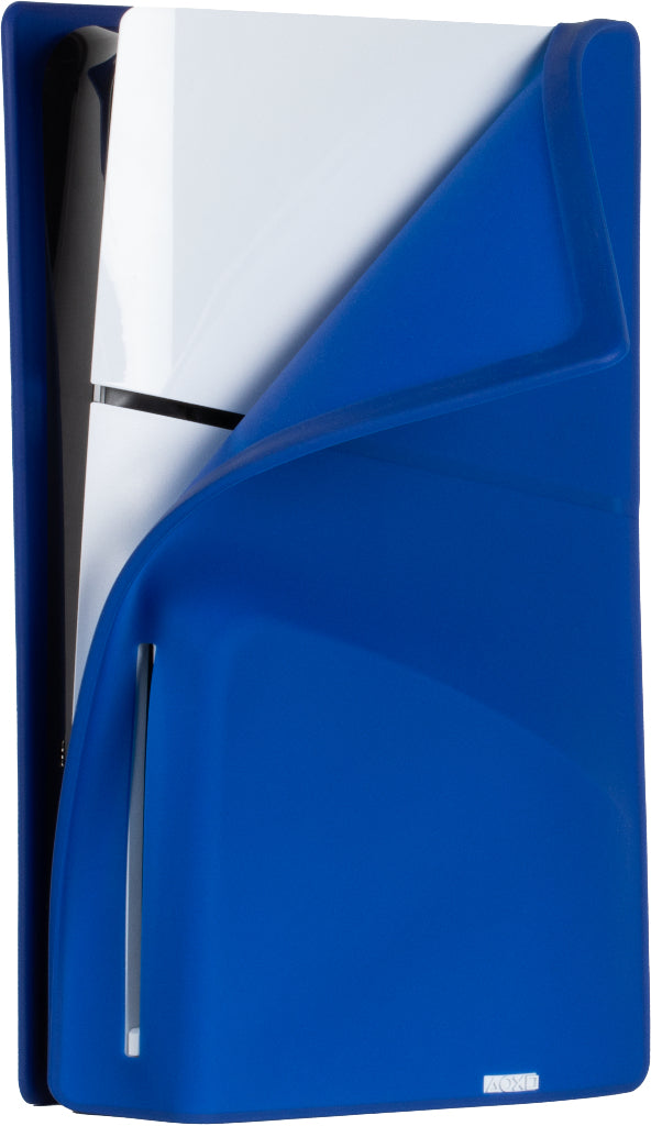 Façade de protection - KONIX - PSG - PS5 Slim - Silicone - Antichoc - Anti-rayures - Bleu