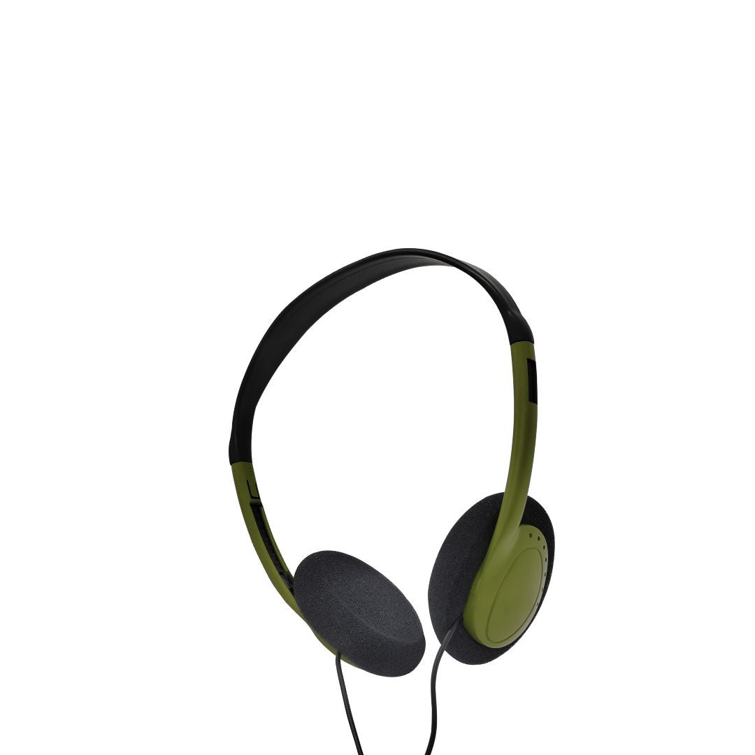 Casque filaire ONE, 1.2m, connecteur jack, bi-color noir / vert