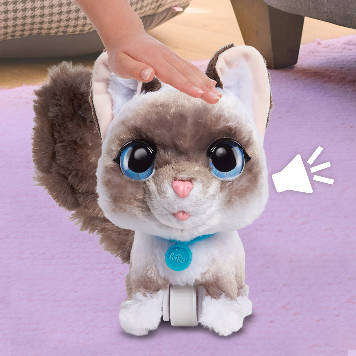 Jouet interactif - FURREAL FRIENDS - Chaton Grand Marcheur 23 cm - Animal interactif avec laisse