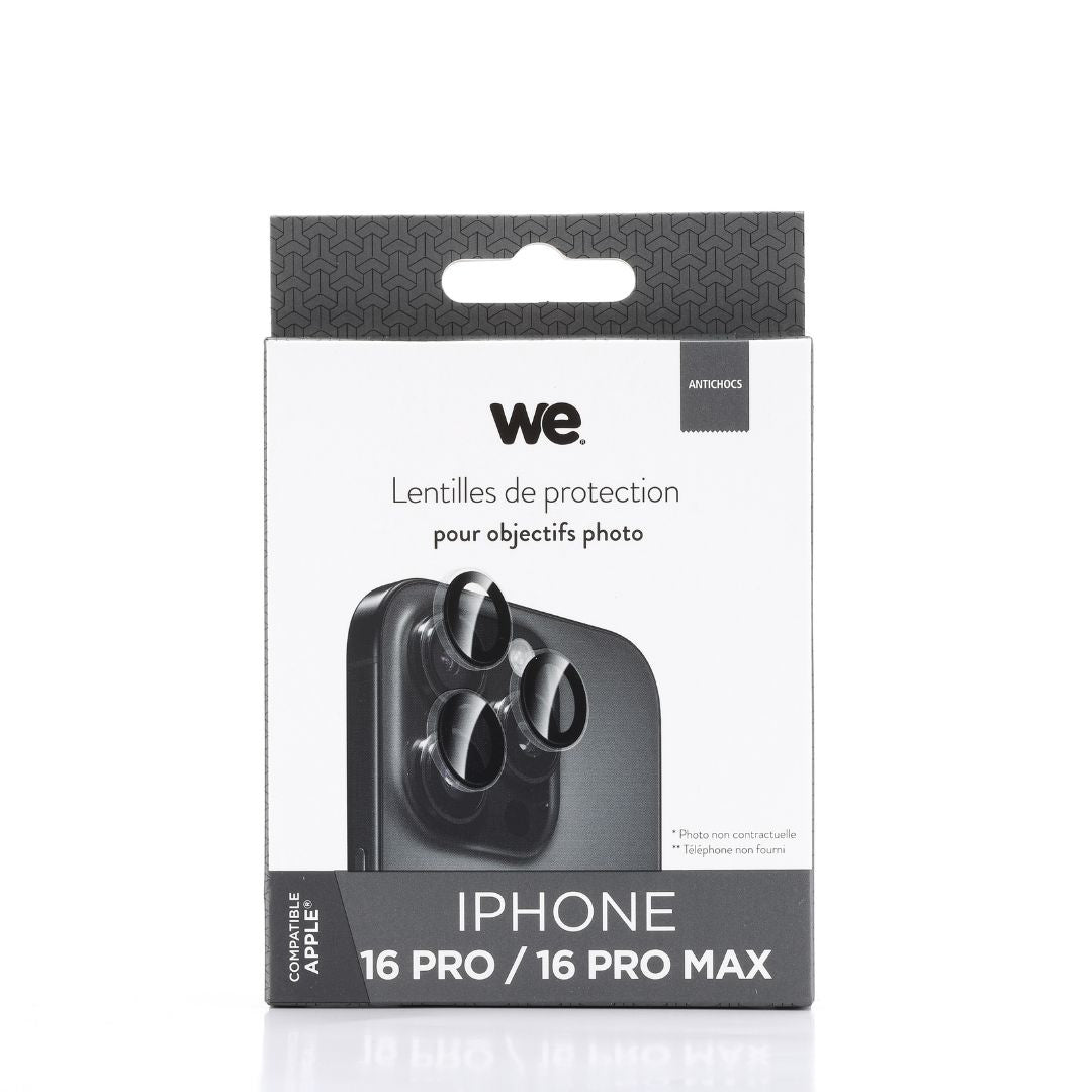 WE Lentilles de protection pour objectifs d'appareil photo iPhone 16 PRO/16 PRO