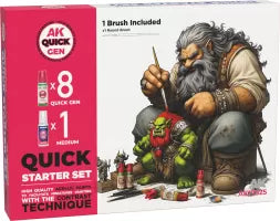 Ak Interactive Quick Gen - Quick Starter (Set 9 Refs + 1 Brush)