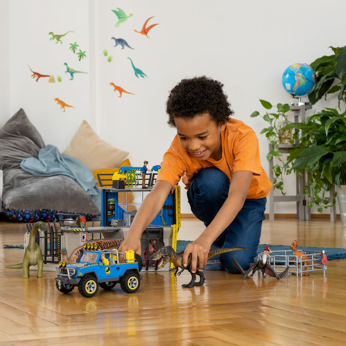 Coffret Voiture tout-terrain avec avant-poste Dino, jouet dinosaure pour enfants, des 4 ans, Schleich 41464 DINOSAURS