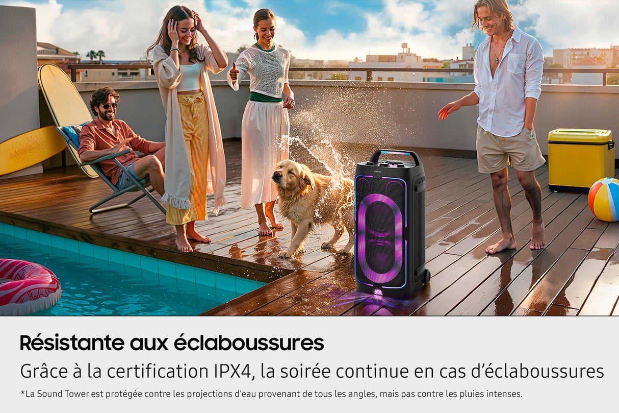 Enceinte - SAMSUNG - MX ST50F/XE - 240 W - Effets lumineux - Bluetooth - Batterie 18h - Roues intégrées - Noir