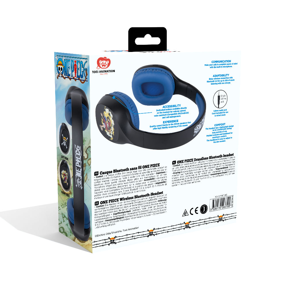 Casque audio supra-auriculaire sans fil - Konix - One Piece- Bluetooth 5.3 pour smartphones et tablettes - Autonomie 30 h