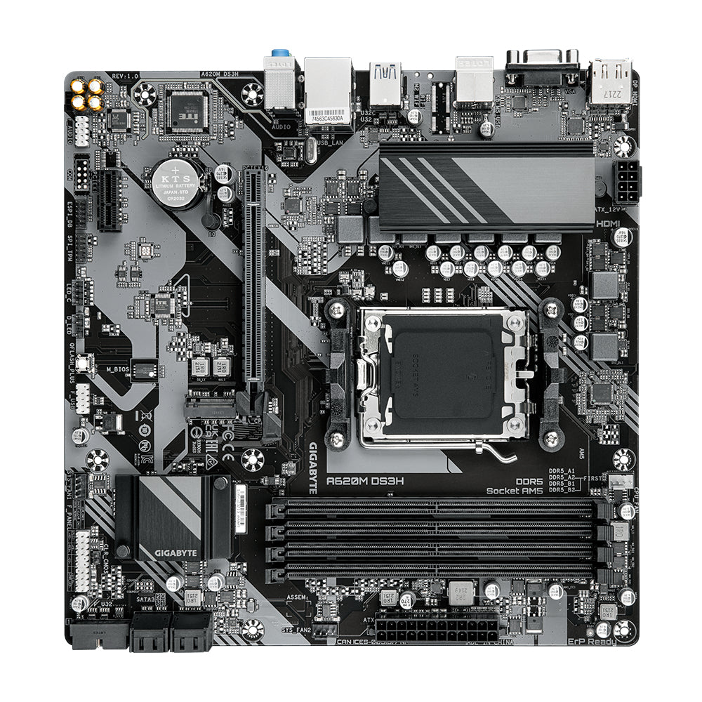 Carte mere - GIGABYTE - A620M DS3H - Format Micro-ATX - Chipset AMD A620 - DDR5 & PCIe 4.0