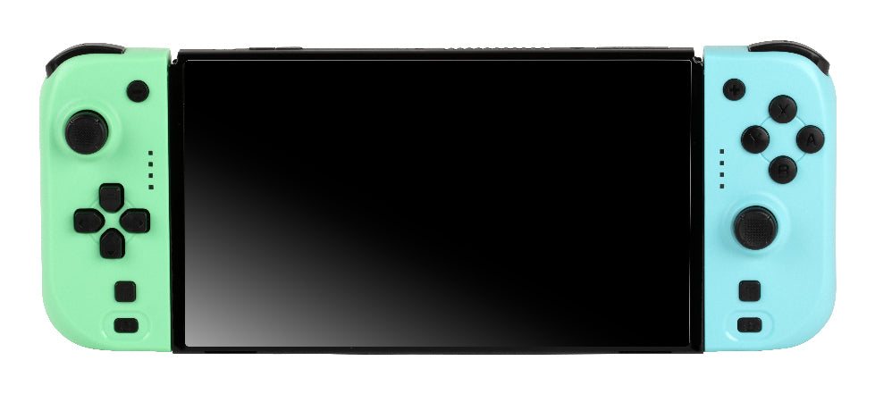 Manettes Joypads - Nintendo Switch et Switch OLED - KONIX - Autonomie 8 h - Fonction vibration - Vert et bleu