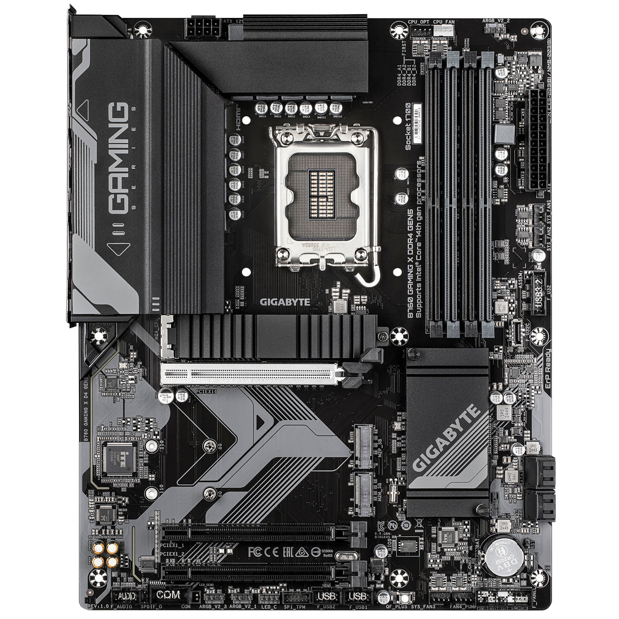 Carte mere - GIGABYTE - B760 GAMING X DDR4 GEN5 - Format ATX - Chipset Intel B760 - DDR4 & PCIe 5.0