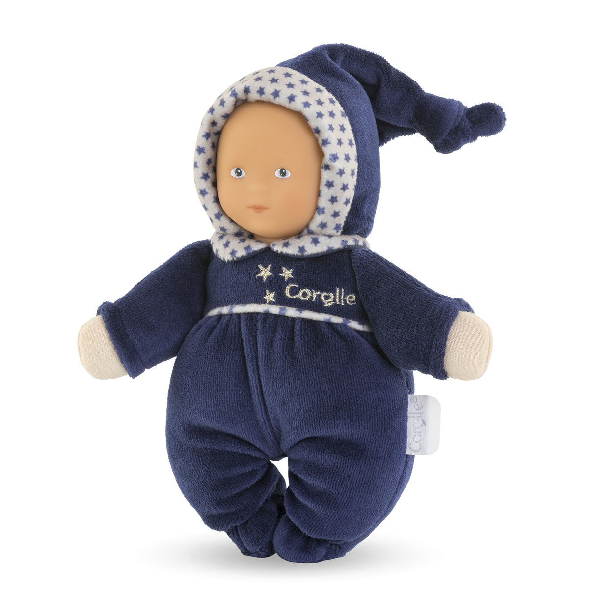Doudou Babidoux - Corolle - Marine Reves d'Étoiles - Grelot - Senteur Vanille - Étiquette Prénom