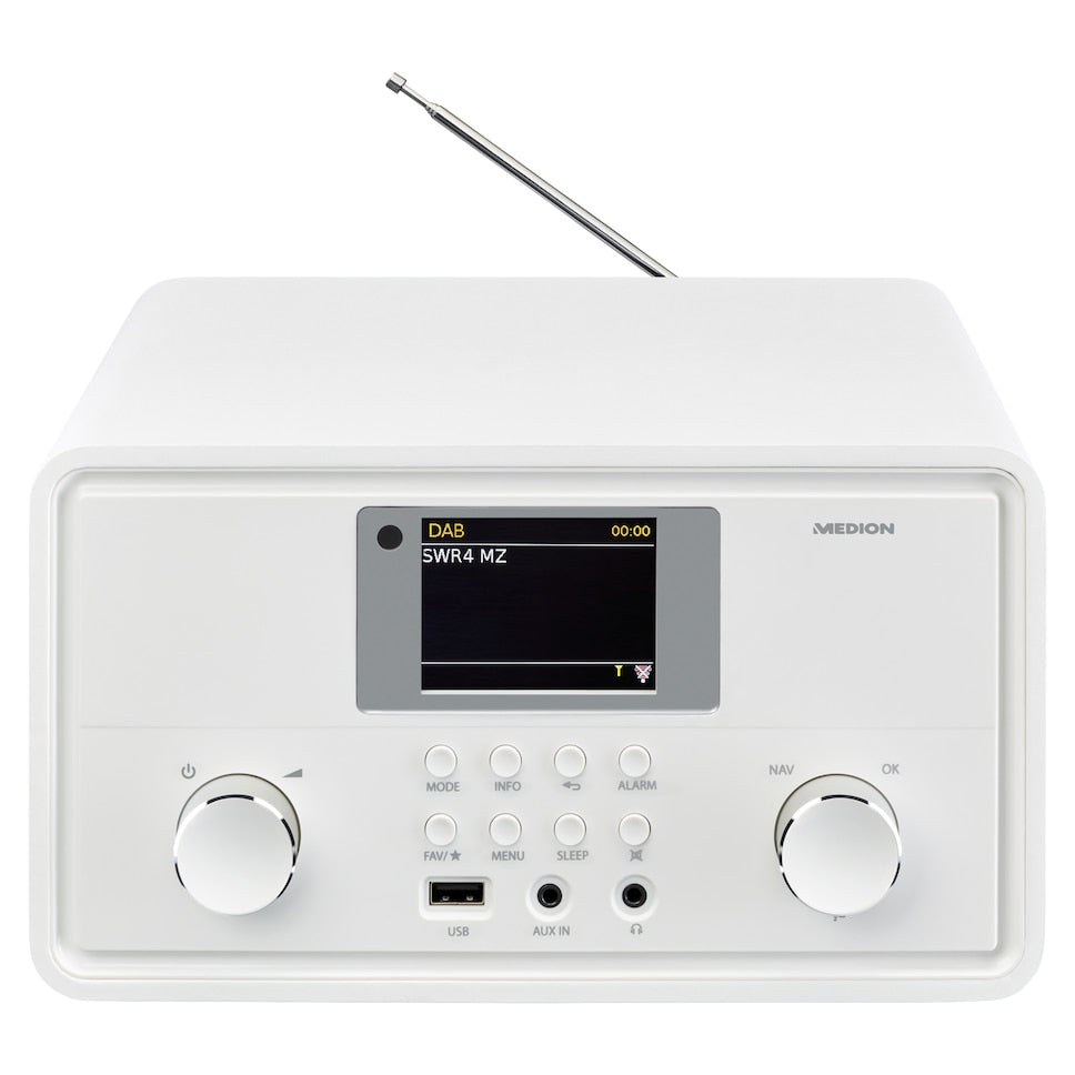 Radio Internet - MEDION - DAB - Bluetooth - 2x10W RMS - Blanc