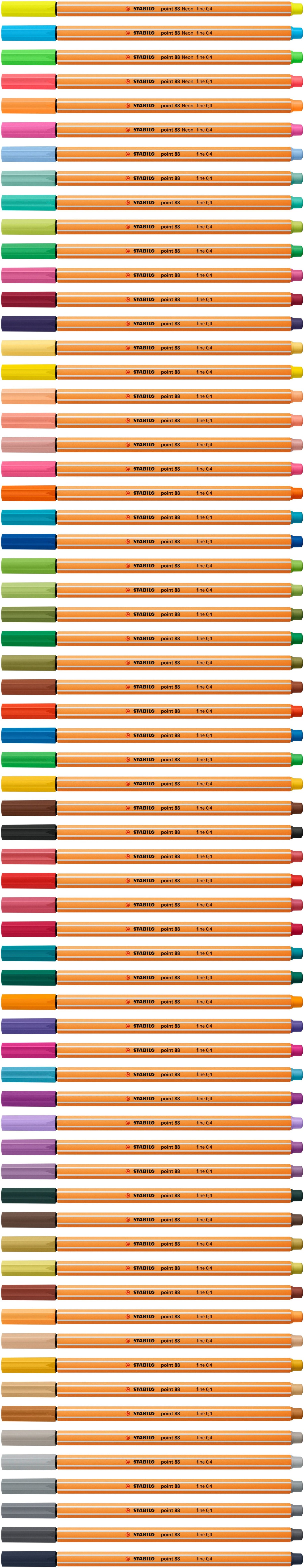 Stylo-feutre Stabilo Fineliner Point 88 pointe fine (Jaune)