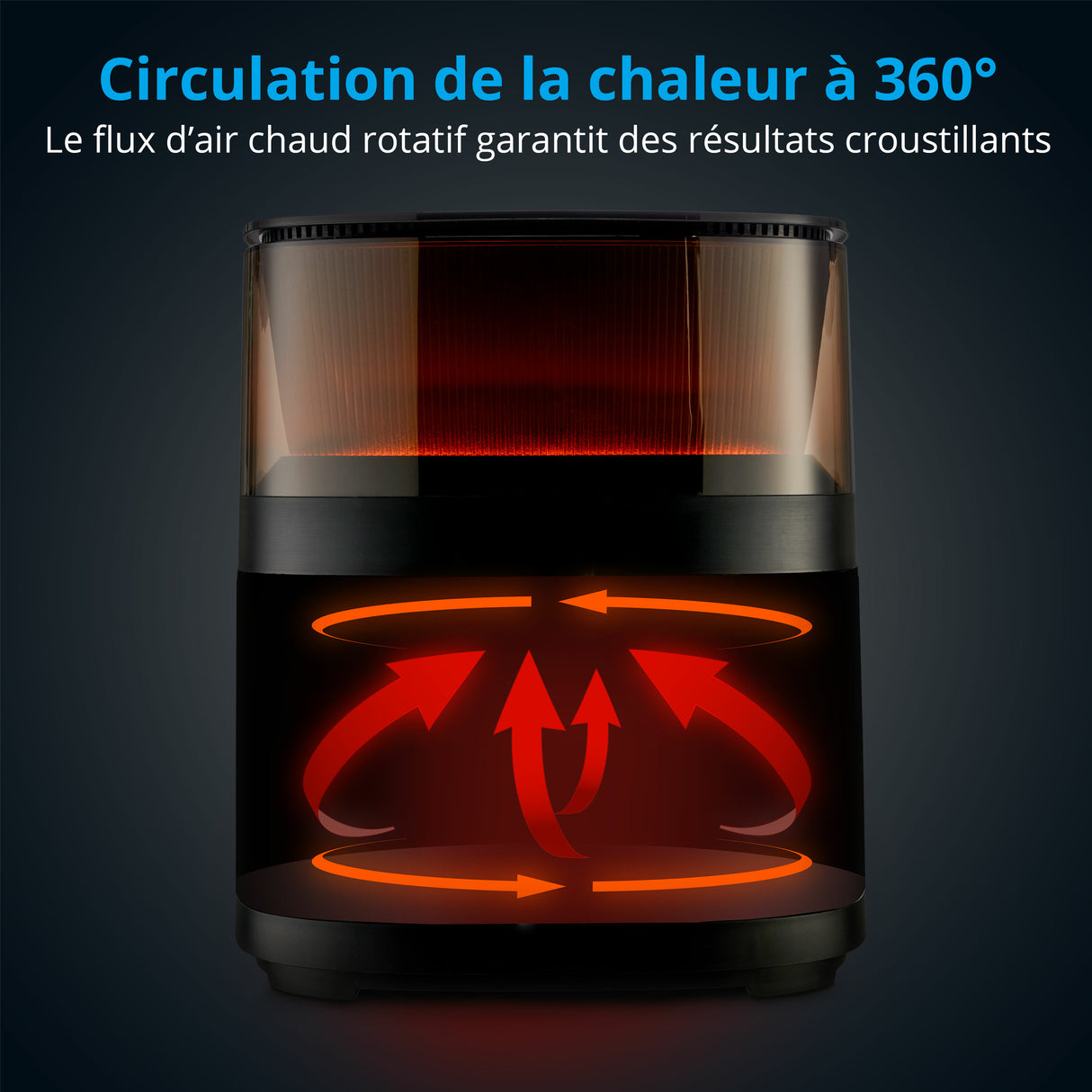 Friteuse a air chaud sans huile - MD 11780 - Température jusqu'a 230 °C - 10 programmes - 5 L - 1500 Watt