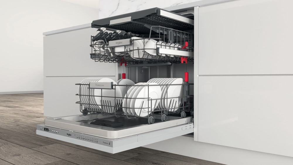 Lave-vaisselle tout encastrable WHIRLPOOL WKCIO3T133PFE 6eme Sens - 14 couverts - Induction - 43 dB - tiroir a couverts