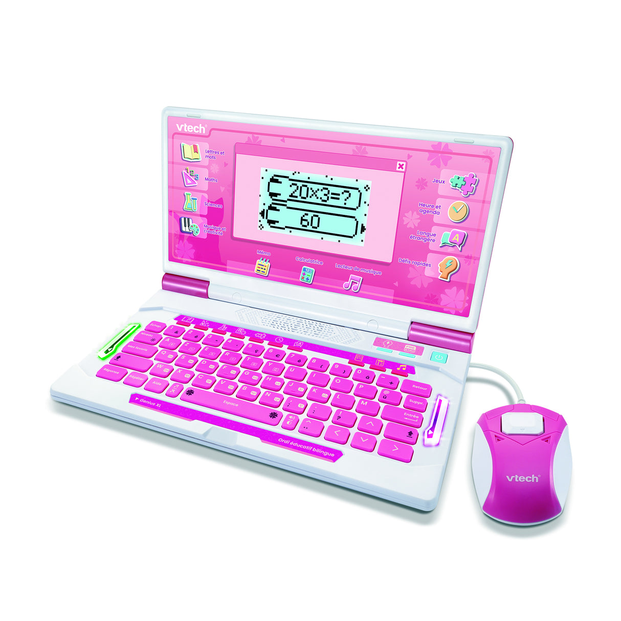 VTECH - GENIUS XL ORDI ÉDUCATIF BILINGUE ROSE - Rose