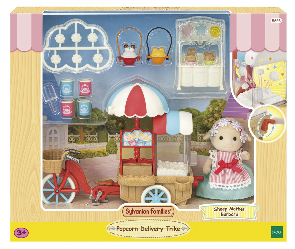 Figurine miniature - SYLVANIAN FAMILIES - La maman mouton et son stand de popcorn