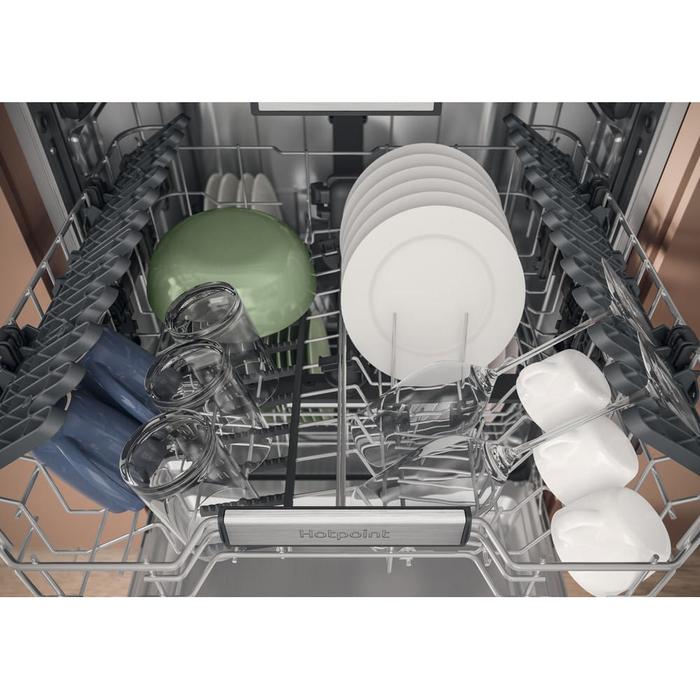 Lave-vaisselle tout encastrable HOTPOINT H7IHP40L - 15 couverts - 40 dB - Classe C - Maxi Space - tiroir a couverts