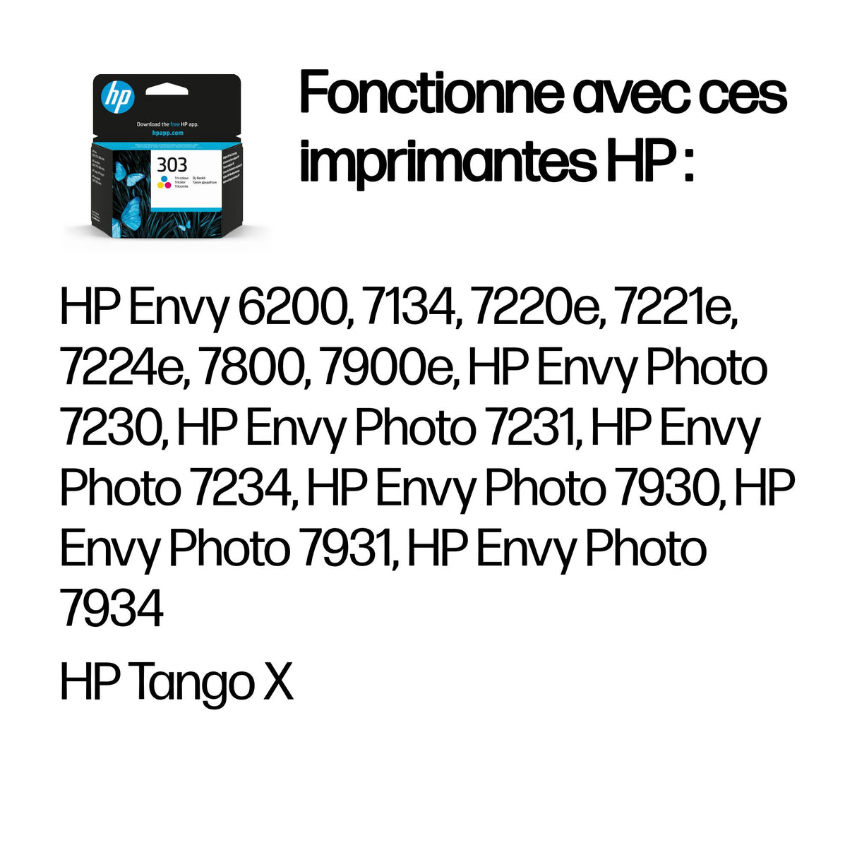 Cartouche d'encre HP 303 (3 Couleurs)