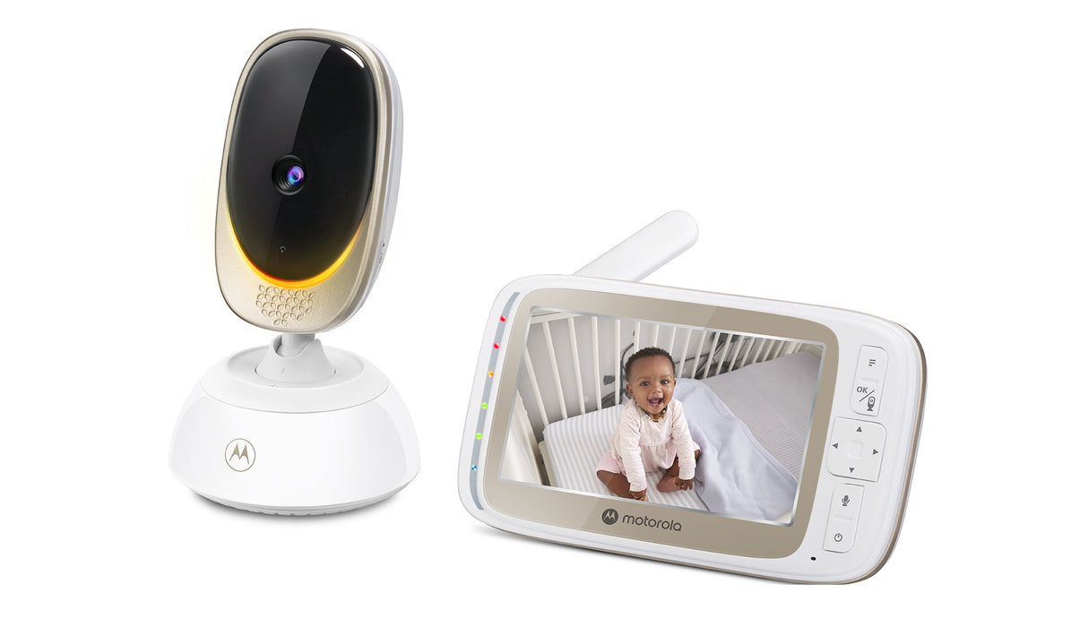 Moniteur vidéo Wi-fi - MOTOROLA - VM85 - 5 - 300 m - Connecté - Ecran - Infrarouge - Blanc