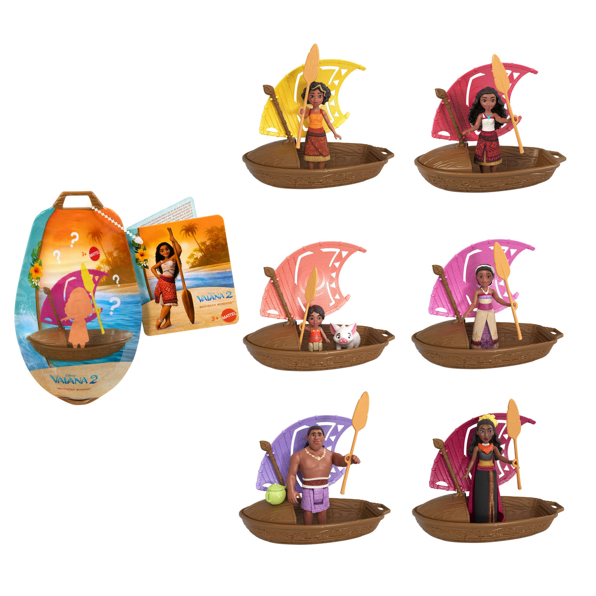 MATTEL Disney Vaiana 2 Pirogue et ses 3 surprises JBT68