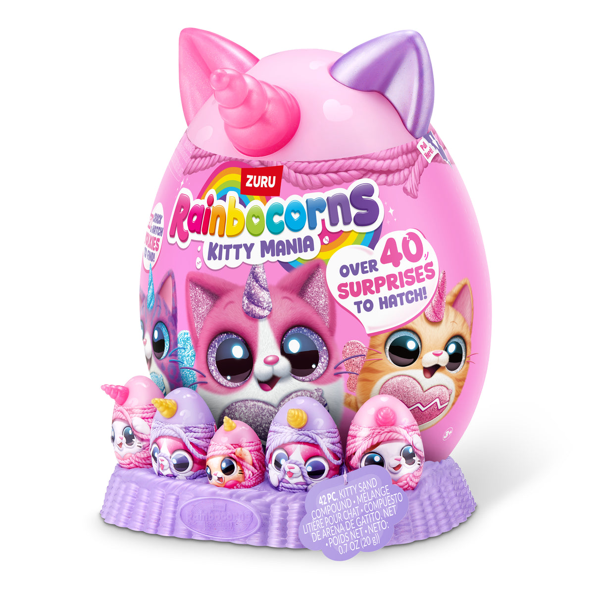 oeuf surprise - Peluche - ZURU - Rainbocorns KittyMania - Modele aléatoire - Des 3 ans