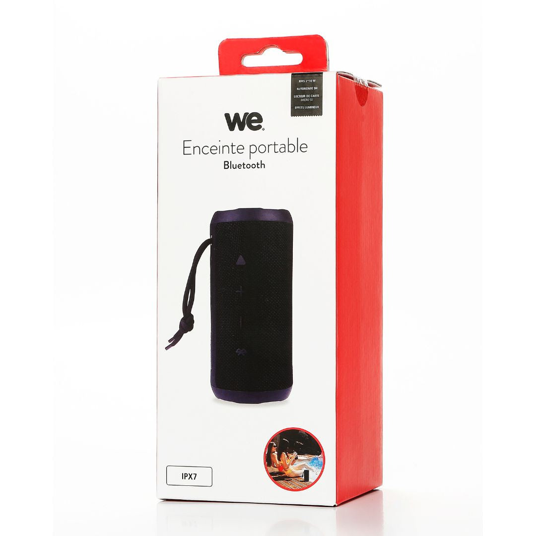 Enceinte BT RMS 10W*2 , lecteur de cartes Micro SD, Aux IN, batterie rechargeabl