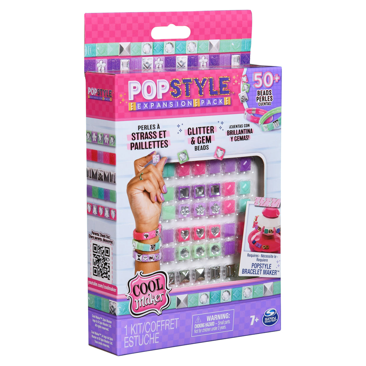SPIN MASTER COOL MAKER - POP STYLE PACK STRASS ET PAILLETTES Pop Style Machine a Bracelets