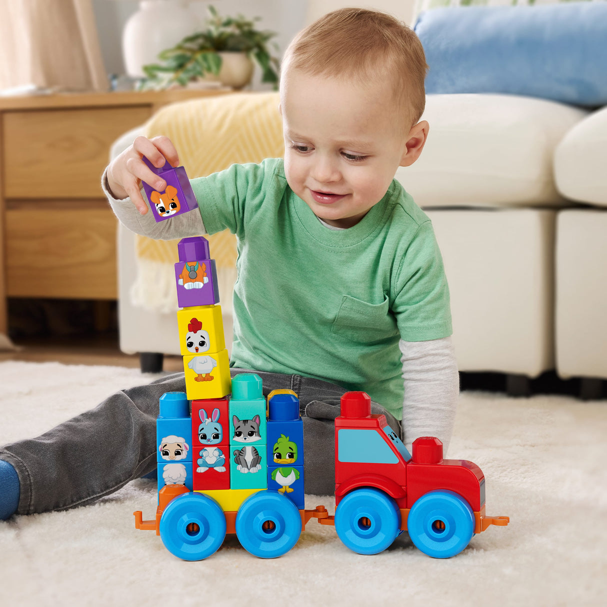 Le tracteur des animaux - des 1 an et demi - Mega Blocks - JKG33