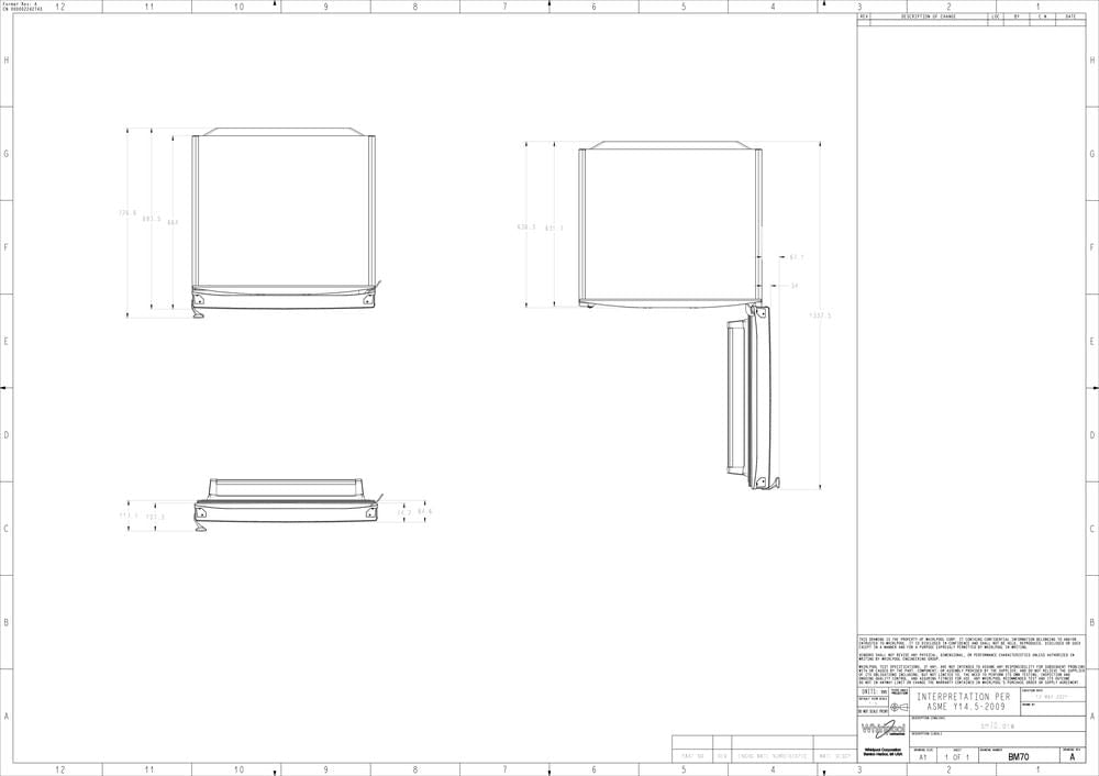 Réfrigérateur combiné - WHIRLPOOL - WB70E973W - 2 portes - 462 L - 70 x 75,5 x 195,5 cm - Blanc