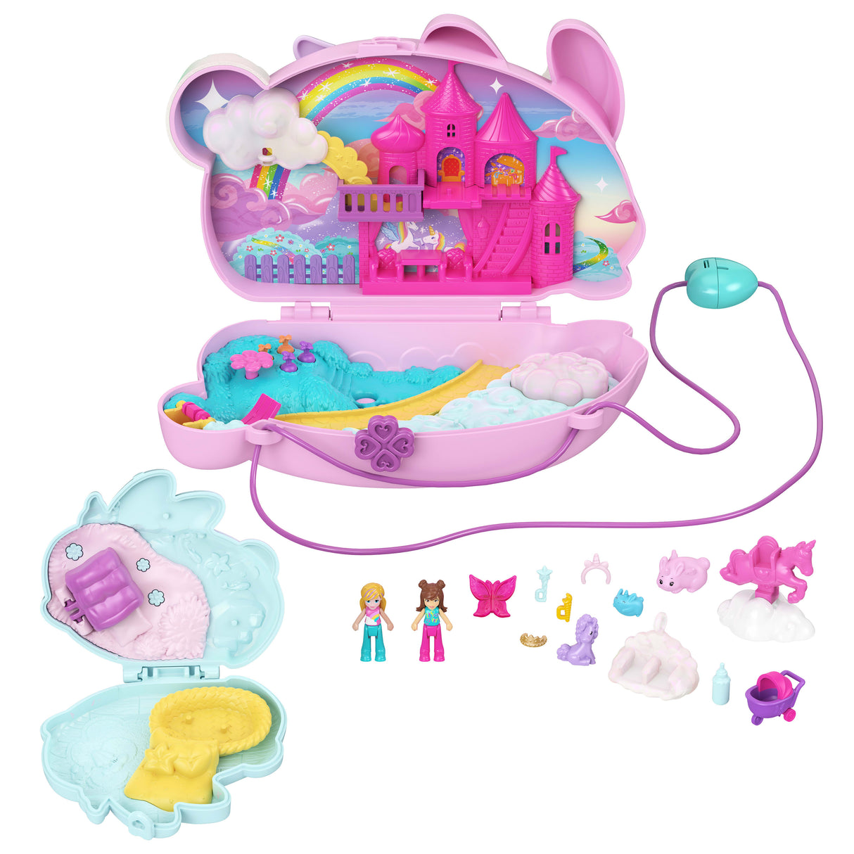 Polly Pocket - Coffret 2 en 1 Lapin - Avec 2 figurines et 12 accessoires - Polly Pocket - JFT88