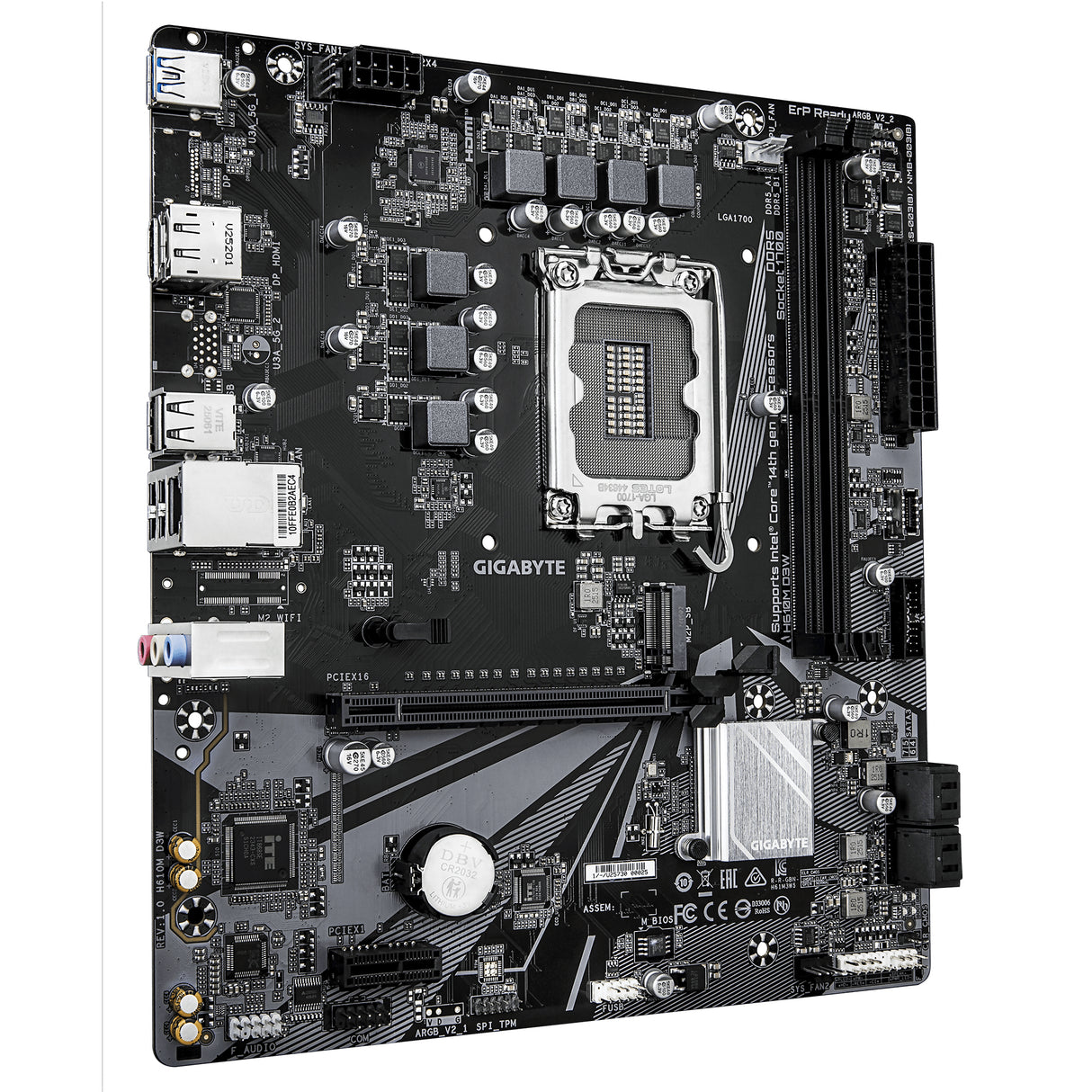 Carte mere - GIGABYTE - H610M D3W - Format Micro-ATX - Chipset Intel H610 - DDR4