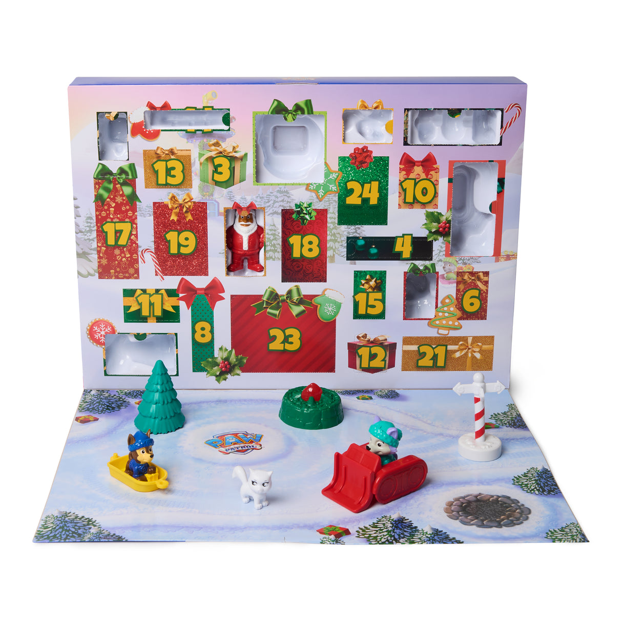 Calendrier de l'Avent - 24 surprises - Figurines et accessoires - des 3 ans - La Pat'Patrouille