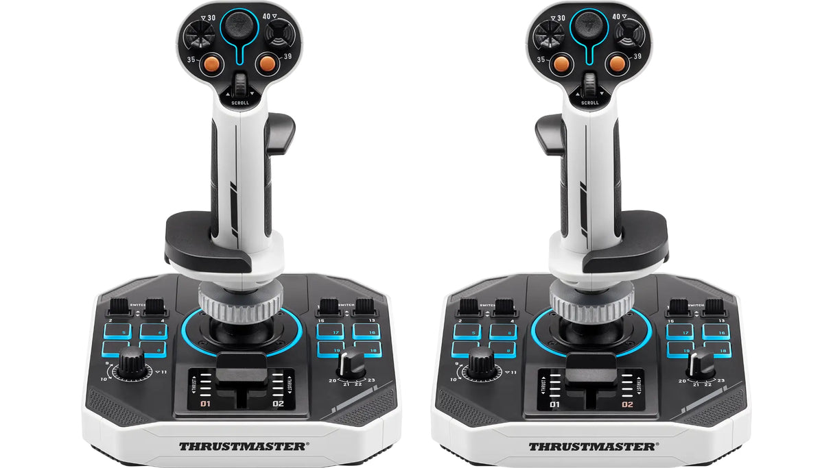 Joystick spatial - THRUSTMASTER - Sol-R 2 HOSAS Space Sim Duo - Ambidextre - 88 boutons - Technologie H.E.A.R.T. 16 bits