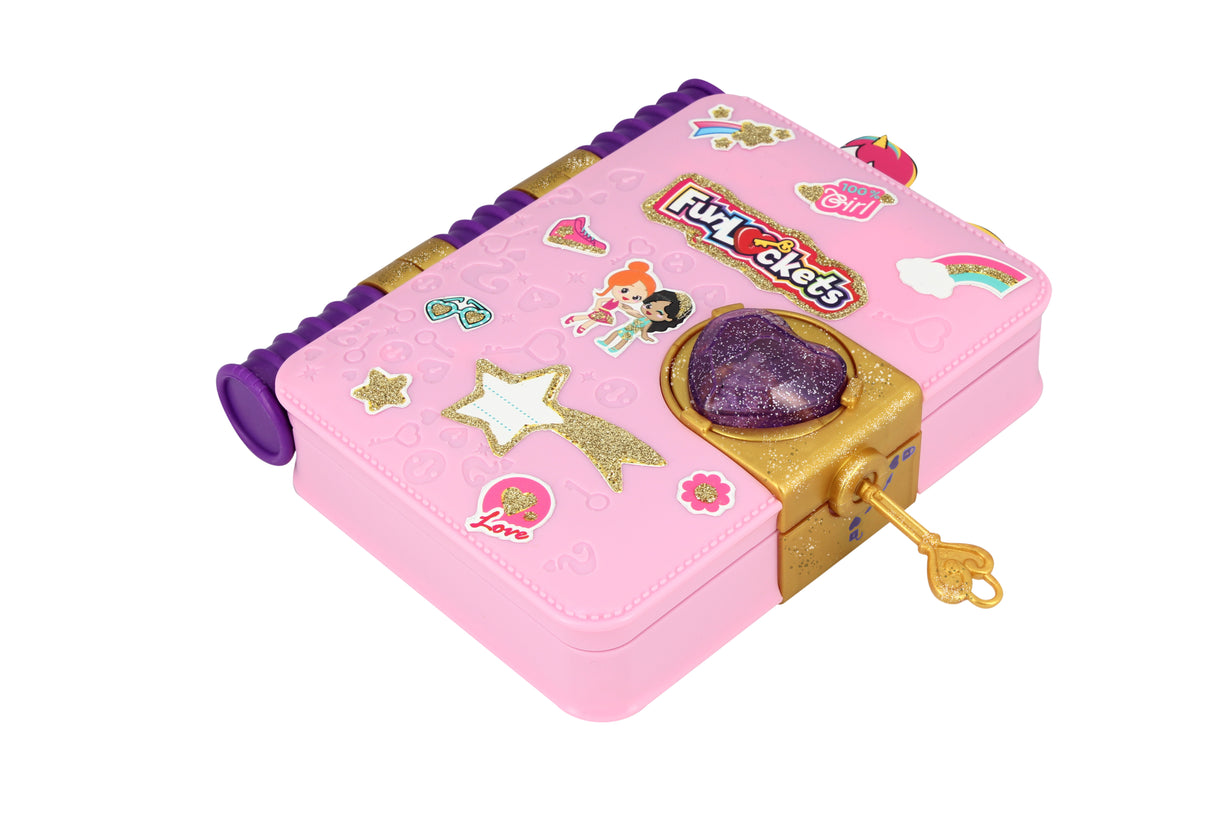 Journal a Secrets - Funlockets - Édition Pailletée - Plus de 30 surprises - Pour enfants a partir de 6 ans