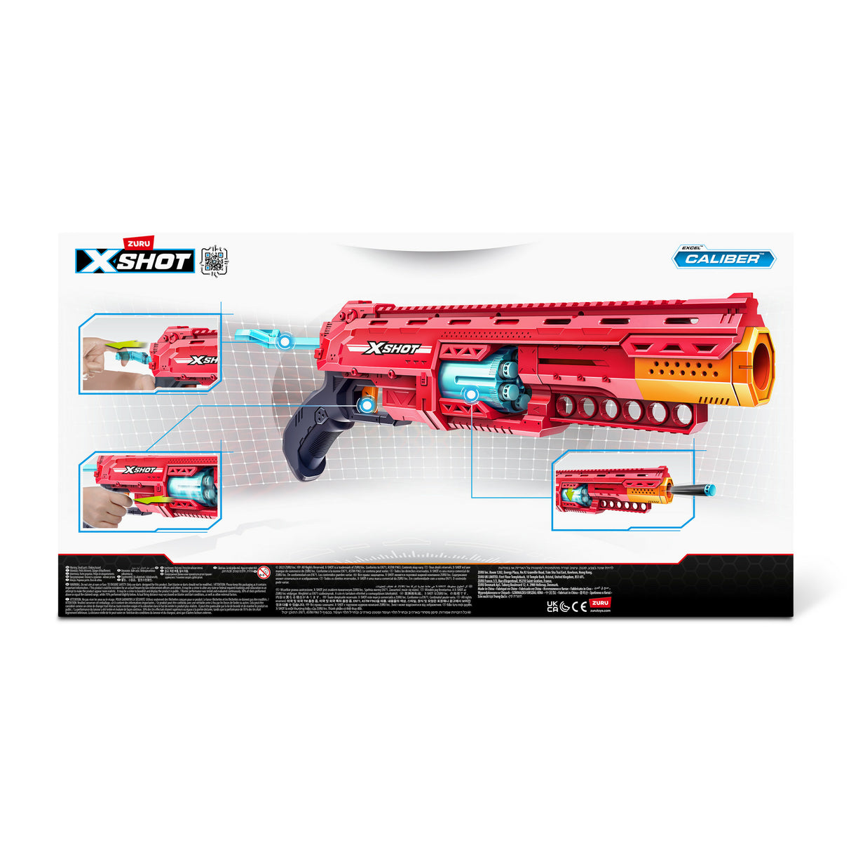 ZURU XSHOT - Exclusivité Cdiscount - Pack combo pistolet - Blaster Excel Caliber - 24 fléchettes