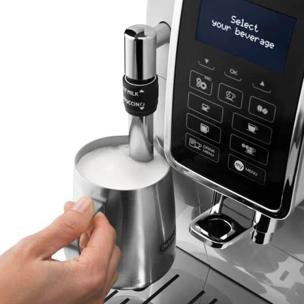 Machine expresso broyeur - De'Longhi - Dinamica - ECAM350.35.W - 6 recettes - Blanc