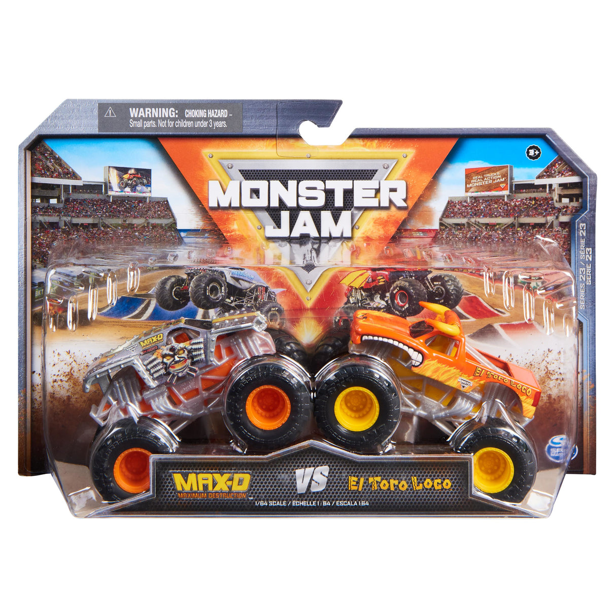Véhicule die-cast - Spin Master - Monster Jam - 1:64 - Pack de 2 - Mixte - 3 ans et plus