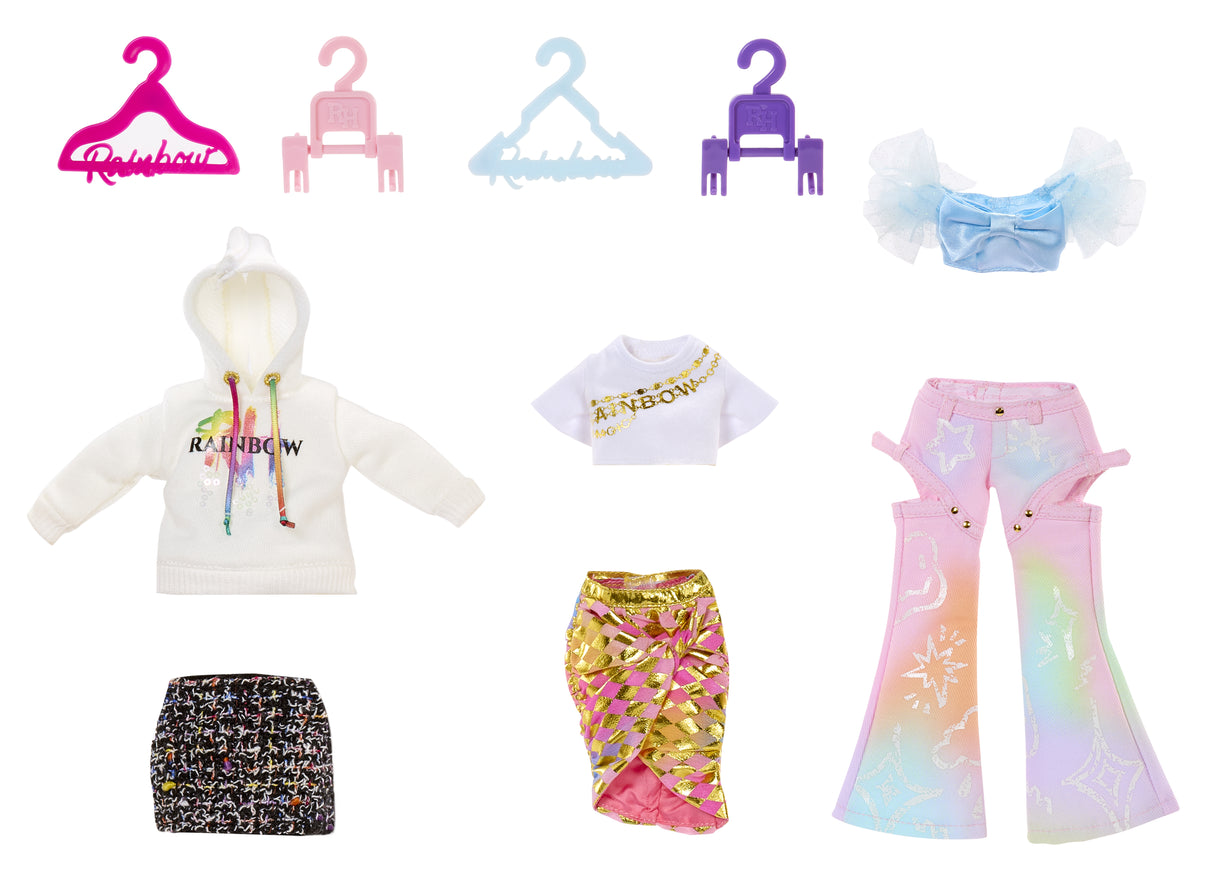 Rainbow High - Amaya's Rainbow Closet Playset - Poupée exclusive incluse - Tenues - Chaussures - Sacs - Porte-vetements - Des 4 ans