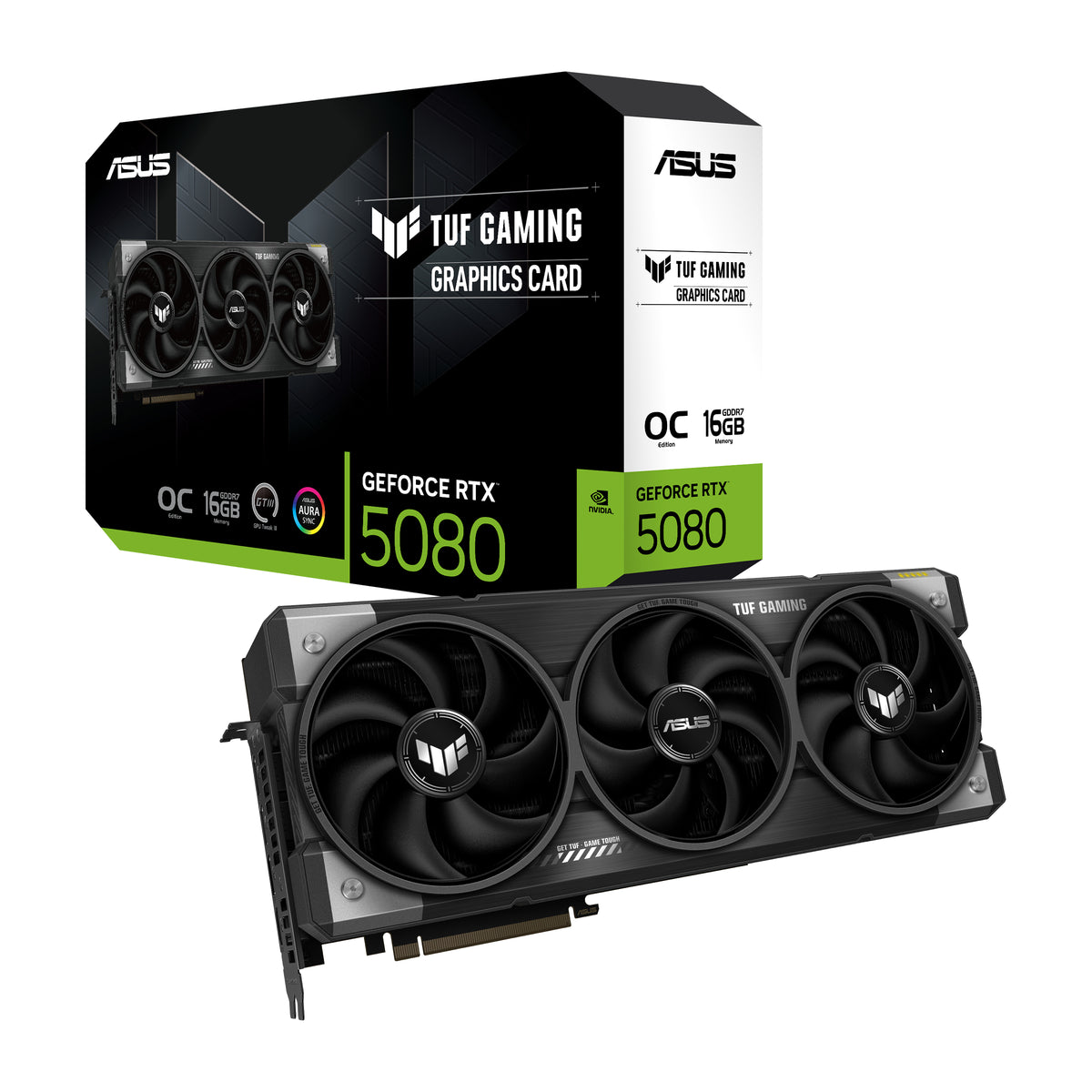 Carte graphique - ASUS - TUF-RTX5080-O16G-GAMING - GDDR7 - DLSS 4 - 16 Go