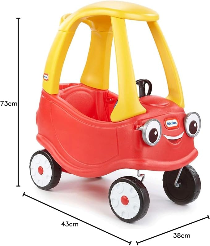 Cozy Coupe - Little Tikes - Rouge - Voiture enfant - Portes, Klaxon et Plancher a retirer - Des 18 mois