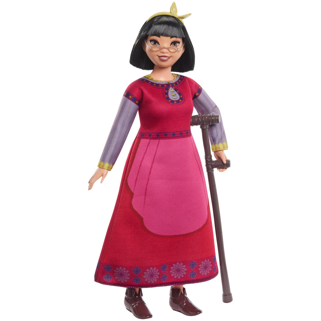 Disney Dahlia du Royaume de Rosas Poupée Wish articulée avec vetements amovibles, accessoires et canne HPX24