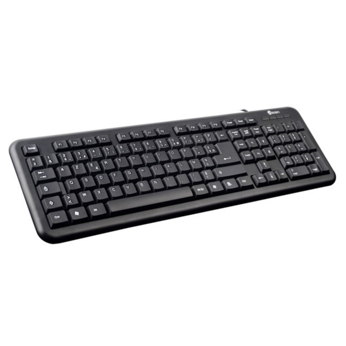 Clavier AZERTY HEDEN filaire, interface USB, pattes réglables, 108 touches, noir
