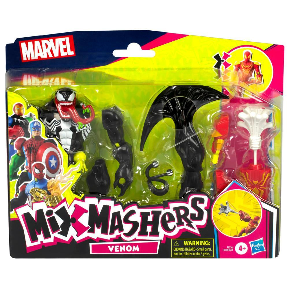 MixMashers Venom Deluxe, figurine 12 cm personnalisable a mélanger et combiner avec accessoires, Marvel, des 4 ans