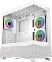 Boitier Moyen Tour ATX Cooler Master Elite 690 Wood RGB avec panneaux vitrés (Blanc)