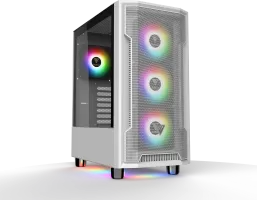 Boitier Moyen Tour ATX Gamdias Athena M6 Lite RGB avec panneaux vitrés (Blanc)