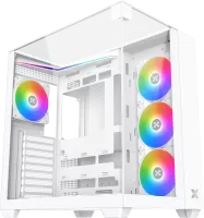 Boitier Moyen Tour ATX Xigmatek Aqua V RGB avec panneaux vitrs (Blanc)