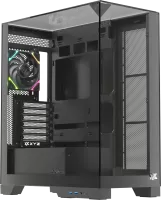 Boitier Moyen Tour ATX XYZ Trifecta Hydrotemp RGB avec panneaux vitrés (Noir) avec Watercooling