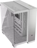 Boitier Moyen Tour E-ATX Corsair 6500X avec panneaux vitrés (Blanc/Argent)