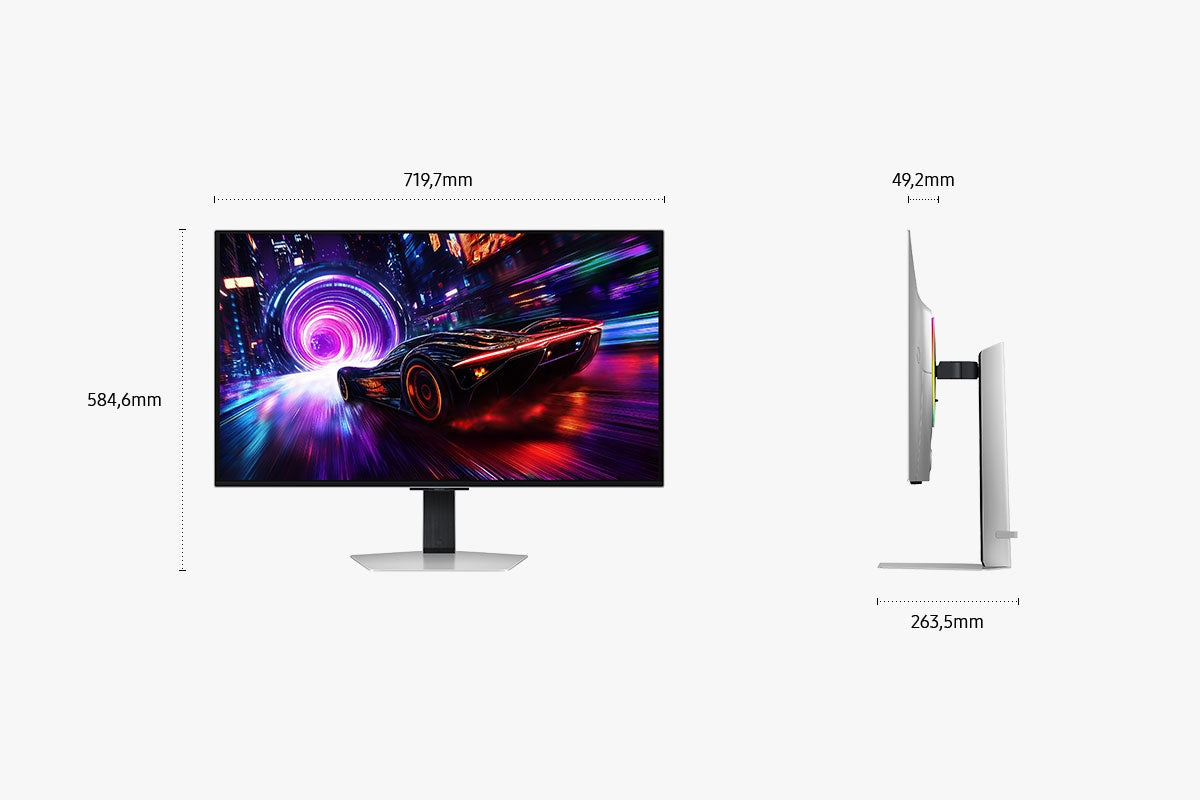Ecran PC Gamer - SAMSUNG - 32'' - UHD 4K - 240Hz - Dalle OLED - 0.03ms - Ajustable en hauteur - ODYSSEY OLED G8 - G81SF